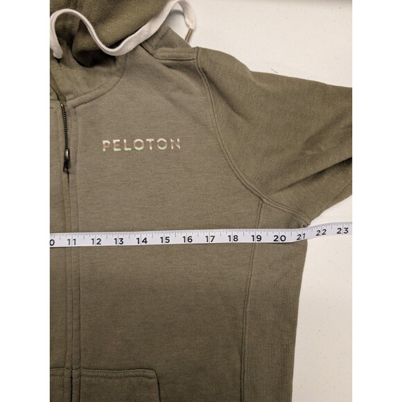 Peloton Ultimate Fleece Zip Hoodie Women's Size XL Green Gorp Gym Workout - Picture 6 of 12